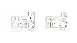 Duplex floor plan, 4 bedrooms in ARYA Residences No. 11013