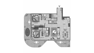 Apartment floor plan, 2 bedrooms in ARYA Residences No. 11010